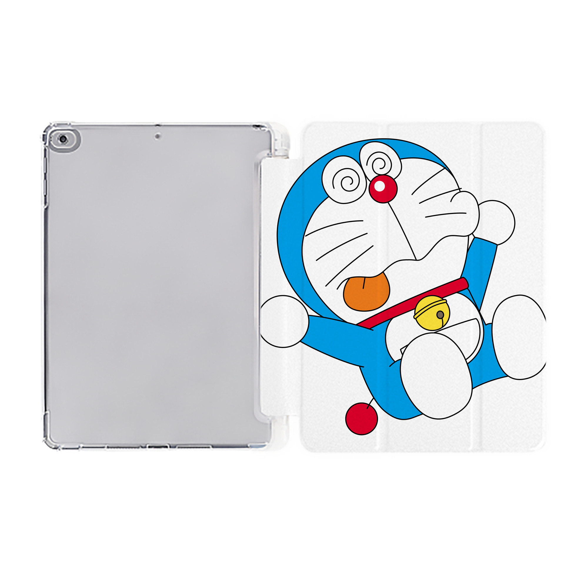 （画像用） ドラえもん Doraemon IPad ケース ペン収納付き 三つ折りスタンド PUレザー×シリコン 対応機種9.5/10.5/10.9インチ